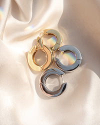 Coco Hinge Hoops- Silver view 2