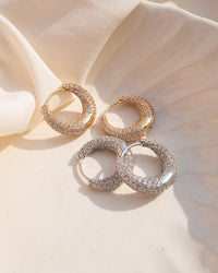 Pave Marbella Hoops- Silver view 2