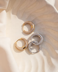 Pave Marbella Hoops- Gold View 5