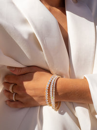 Ballier Bracelet- 4MM Round- Gold View 5