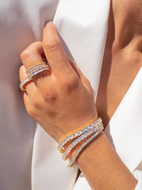 Ballier Bracelet- 4MM Round- Gold View 2