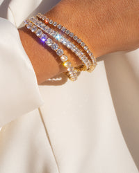 Ballier Bracelet- 3MM Round- Gold View 3