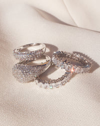 Pave Tube Ring- Silver View 5