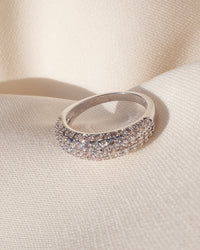 Pave Tube Ring- Silver View 3