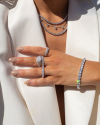Ballier Bracelet- 4MM Round- Silver View 3