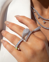 Princess Ballier Ring- Silver View 2
