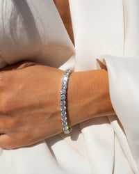 Ballier Bracelet- 4MM Round- Silver View 2
