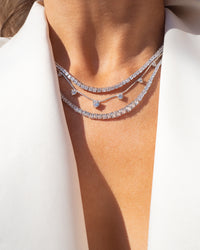 Orien Charm Necklace- Silver View 4