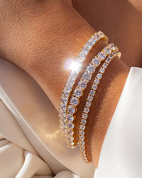 Ballier Bracelet- 4MM Round- Gold View 3