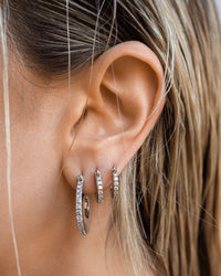 Pave Luna Hoops- Silver View 4