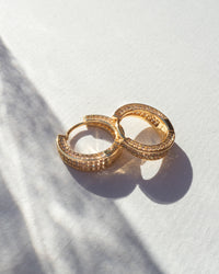 Pave Geneva Hoops- Gold View 2