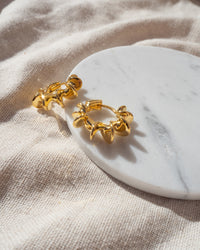 Dahlia Hoops- Gold View 2