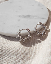 Dahlia Hoops- Silver View 2