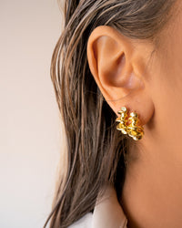 Dahlia Hoops- Gold View 3