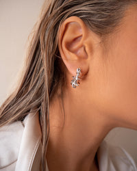 Dahlia Hoops- Silver View 3
