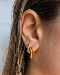 Mini Carmella Huggies (15mm)- Gold View 6