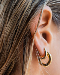 Mini Carmella Huggies (15mm)- Gold View 4