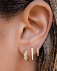 Pave Amelie Hoops- Gold View 4