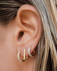 Pave Amelie Hoops- Gold View 6