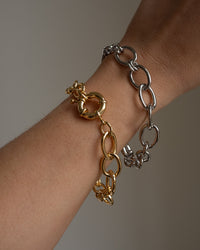 The Cleo Link Chain Bracelet- Silver View 2