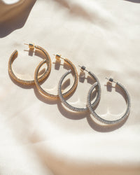 Pave Josephine Hoops- Silver View 7