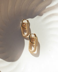 Pave Simone Loop Hoops- Gold View 13