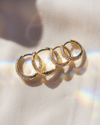 Pave Amelie Hoops- Gold View 7
