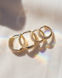 Pave Amelie Hoops- Gold View 3
