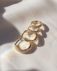 Pave Amelie Hoops- Gold View 5