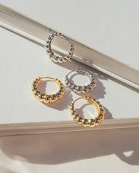 Beaded Bella Huggies (20mm)- Silver View 3