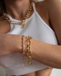The Cleo Link Chain Bracelet- Gold View 2