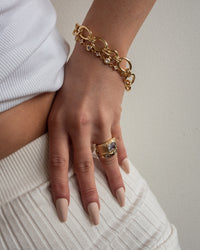 Mini Pyramid Bezel Bracelet- Silver View 3