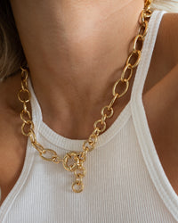 The Cleo Link Chain Necklace- Gold view 2