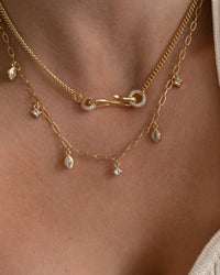 Bezel Charm Shaker Necklace- Silver View 2