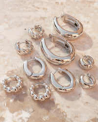 XL Carmella Huggies (31mm)- Silver View 5
