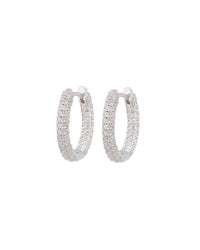 Pave Amalfi U Hoops- Silver View 1