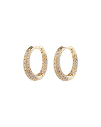 Pave Amelie Hoops- Gold