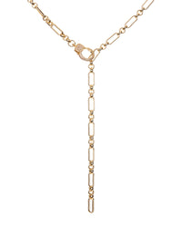 Pave Clasp Lariat- Gold View 1