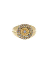 Pave Cosmic Signet Ring- Gold