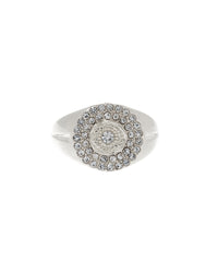 Pave Cosmic Signet Ring- Silver View 1