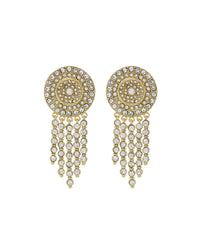 Pave Cosmic Studs- Gold View 1