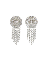 Pave Cosmic Studs- Silver View 1