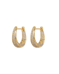 Pave Cuvee Hoops- Gold