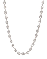 Pave Mariner Chain Necklace- Silver View 1