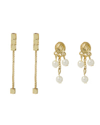 Pave Punk Studs Set- Gold