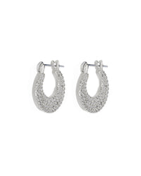 Pave Roma Huggies- Silver