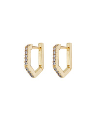 Pave Rosa Huggies- Gold