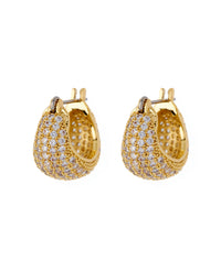 Pave Serena Huggies- Gold View 1