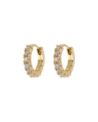 Pave Sofia Huggies- Gold