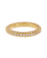Pave Triple Band- Gold View 1